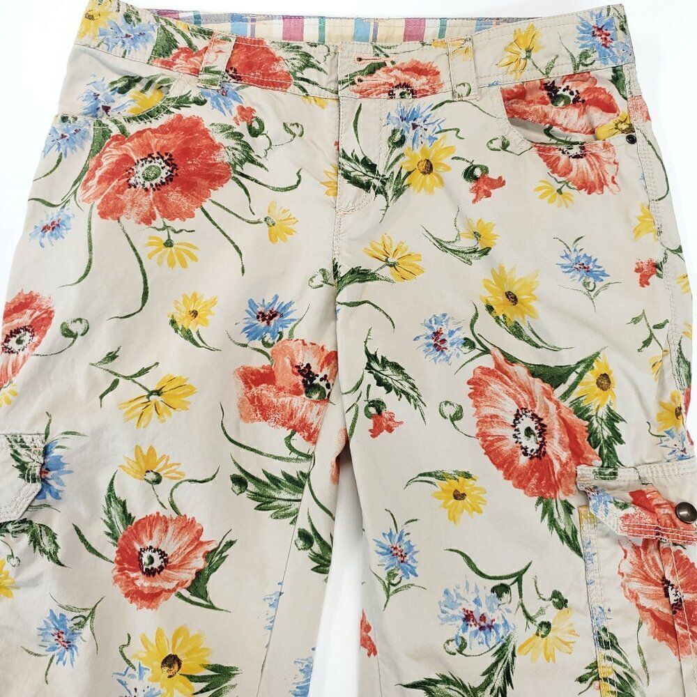 Anthropologie Hei Hei Sundrop Floral Cargo Pants Size 2 - Picture 10 of 13